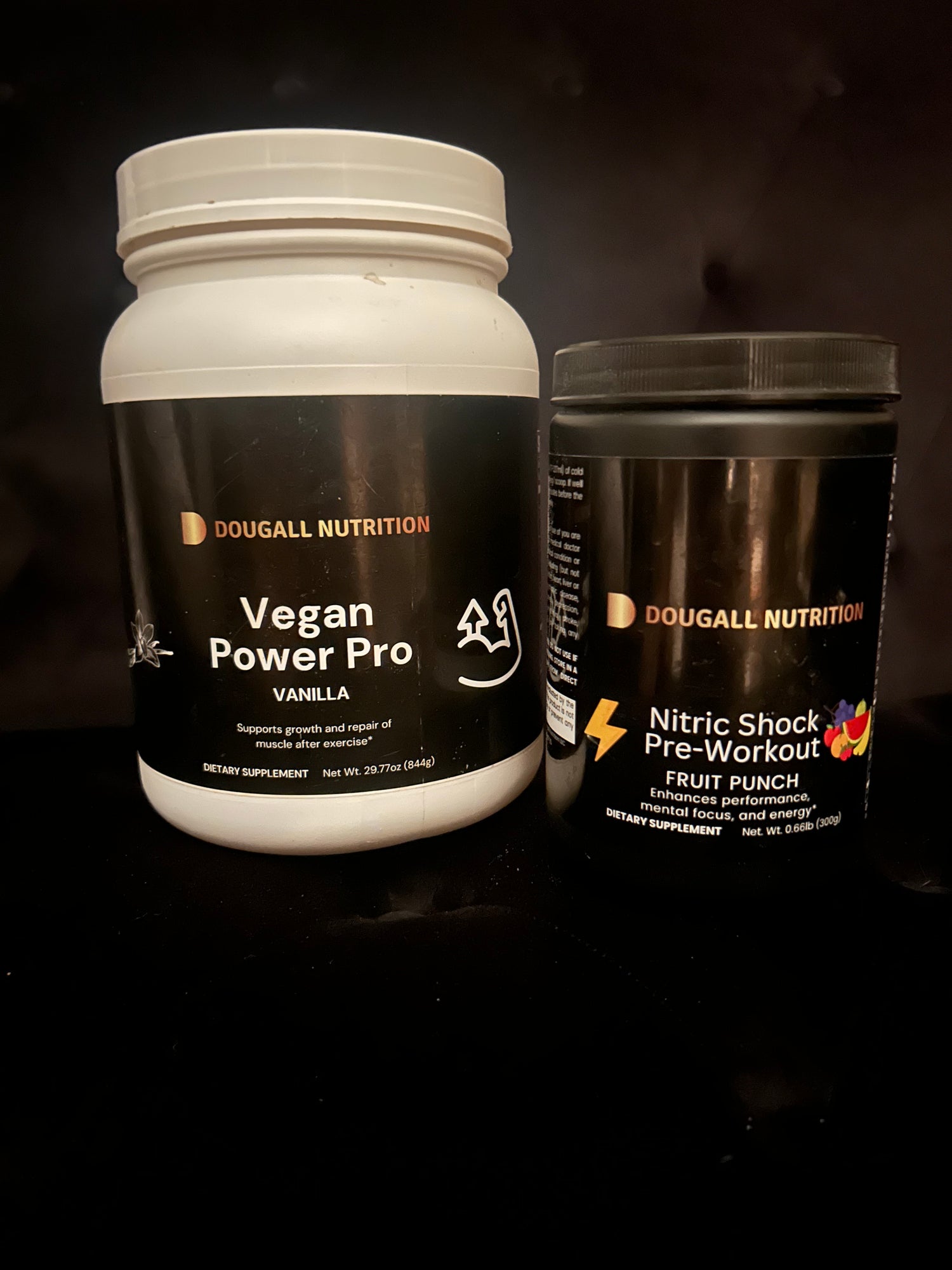 Vegan Power (Vanilla) & Nitric Shock Pre-Workout Bundle
