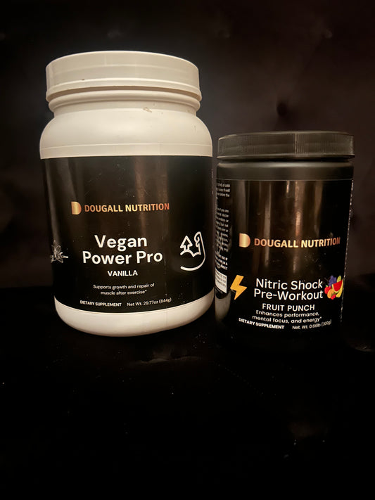 Vegan Power (Vanilla) & Nitric Shock Pre-Workout Bundle