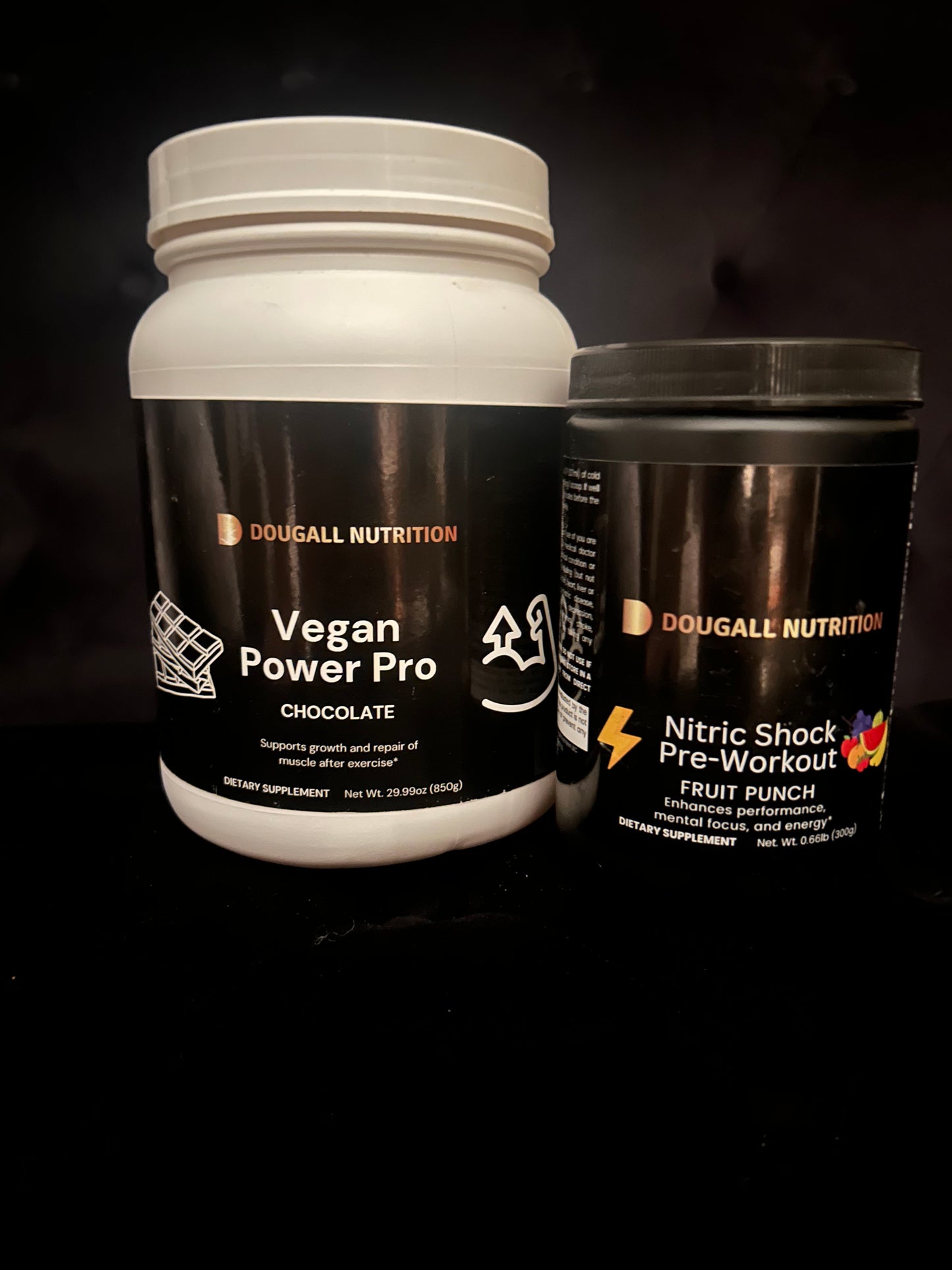 Vegan Power Pro (Chocolate) & Nitric Shock Pre-Workout Bundle