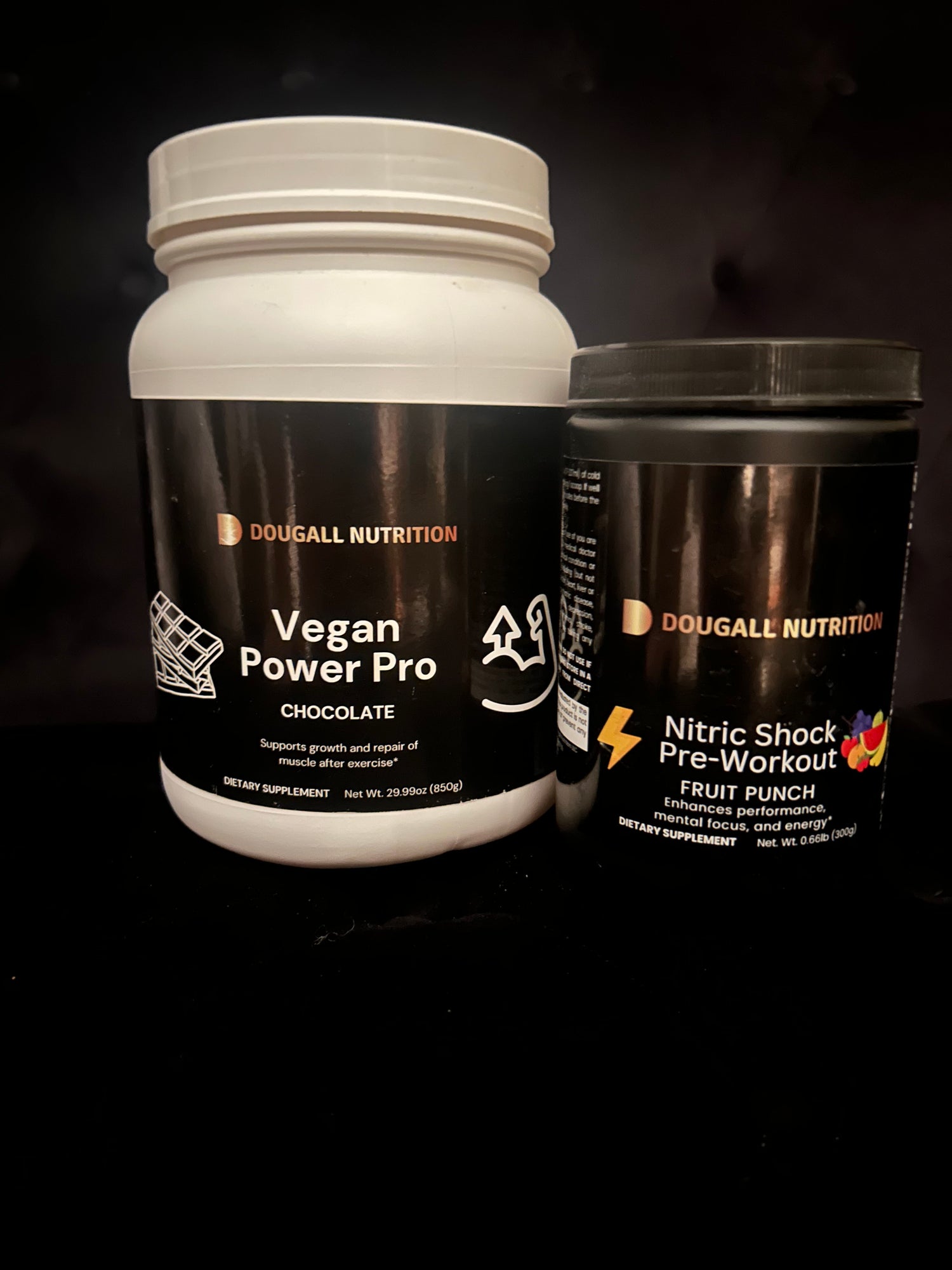 Vegan Power Pro (Chocolate) & Nitric Shock Pre-Workout Bundle